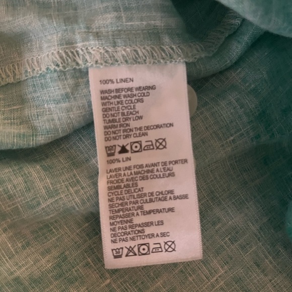 Tommy Bahama 100 percent linen Green Casual Button Down Shirt Mens XL - Picture 5 of 5